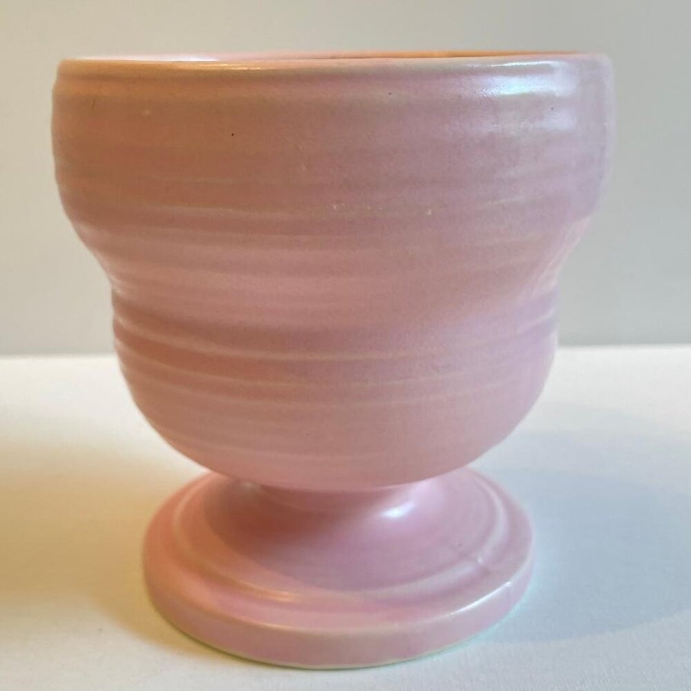 Vintage USA Pink Footed Pottery Vase